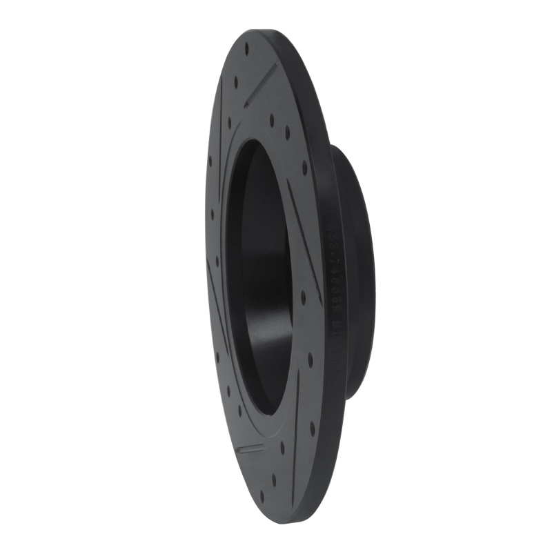 Audi A3 Brake Rotor (1) - Rear Right - R1 Concepts - Drilled & Slotted - Black - `05-`18